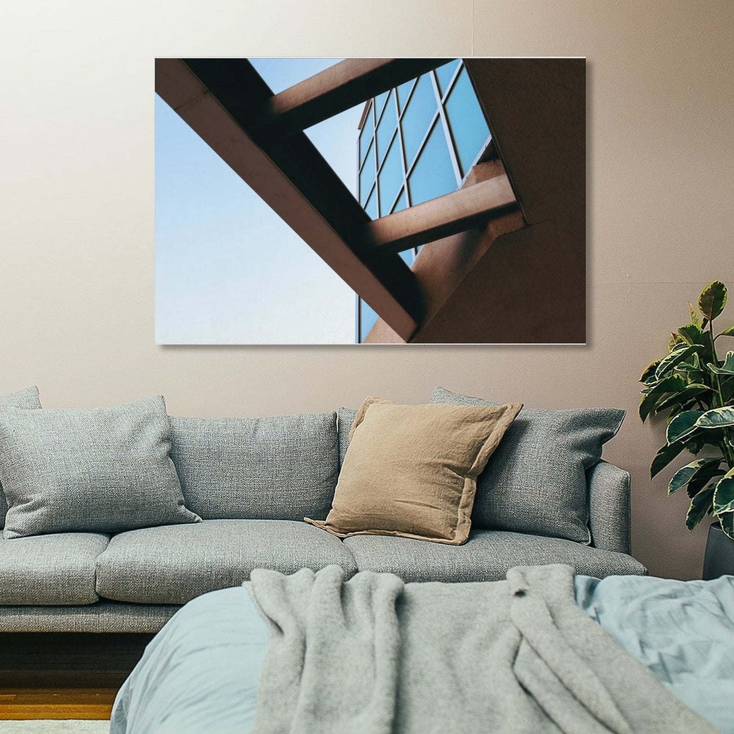 Under the shelter (Color) Print